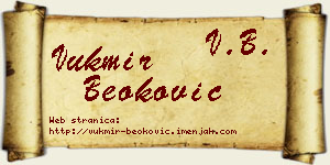 Vukmir Beoković vizit kartica